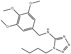 N-(1-butyl-1H-tetraazol-5-yl)-N-(3,4,5-trimethoxybenzyl)amine Struktur