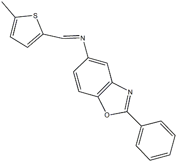 N-[(5-methyl-2-thienyl)methylene]-N-(2-phenyl-1,3-benzoxazol-5-yl)amine Struktur