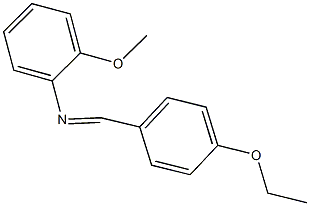 N-(4-ethoxybenzylidene)-N-(2-methoxyphenyl)amine Struktur