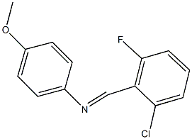 N-(2-chloro-6-fluorobenzylidene)-N-(4-methoxyphenyl)amine Struktur