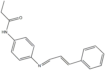 N-{4-[(3-phenyl-2-propenylidene)amino]phenyl}propanamide Struktur