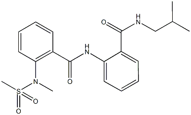 N-{2-[(isobutylamino)carbonyl]phenyl}-2-[methyl(methylsulfonyl)amino]benzamide Struktur