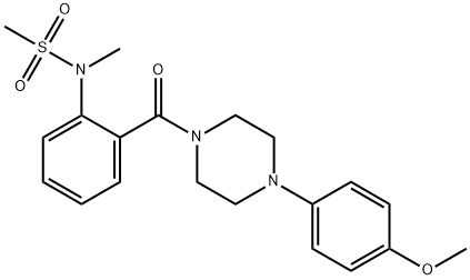 N-(2-{[4-(4-methoxyphenyl)-1-piperazinyl]carbonyl}phenyl)-N-methylmethanesulfonamide Struktur