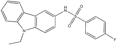 N-(9-ethyl-9H-carbazol-3-yl)-4-fluorobenzenesulfonamide Struktur