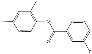 2,4-dimethylphenyl 3-fluorobenzoate Struktur