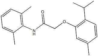 N-(2,6-dimethylphenyl)-2-(2-isopropyl-5-methylphenoxy)acetamide Struktur