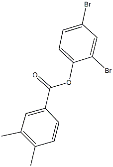 2,4-dibromophenyl 3,4-dimethylbenzoate Struktur