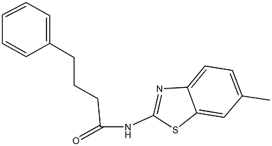 N-(6-methyl-1,3-benzothiazol-2-yl)-4-phenylbutanamide Struktur