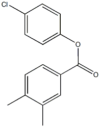 4-chlorophenyl3,4-dimethylbenzoate Struktur