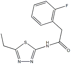 N-(5-ethyl-1,3,4-thiadiazol-2-yl)-2-(2-fluorophenyl)acetamide Struktur