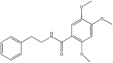 2,4,5-trimethoxy-N-(2-phenylethyl)benzamide Struktur