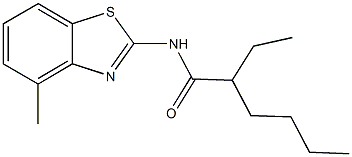 2-ethyl-N-(4-methyl-1,3-benzothiazol-2-yl)hexanamide Struktur