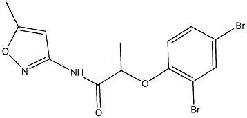 2-(2,4-dibromophenoxy)-N-(5-methyl-3-isoxazolyl)propanamide Struktur