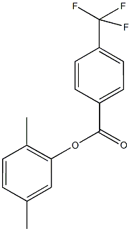 2,5-dimethylphenyl4-(trifluoromethyl)benzoate Struktur