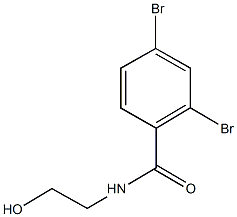 2,4-dibromo-N-(2-hydroxyethyl)benzamide Struktur