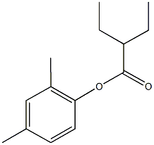 2,4-dimethylphenyl 2-ethylbutanoate Struktur