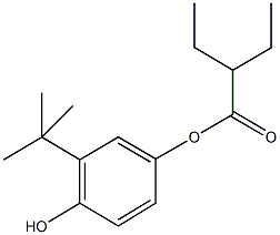 3-tert-butyl-4-hydroxyphenyl 2-ethylbutanoate Struktur