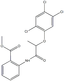 methyl2-{[2-(2,4,5-trichlorophenoxy)propanoyl]amino}benzoate Struktur