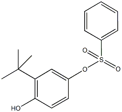 3-tert-butyl-4-hydroxyphenyl benzenesulfonate Struktur