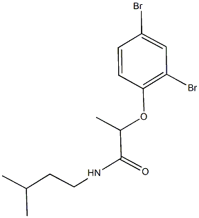 2-(2,4-dibromophenoxy)-N-isopentylpropanamide Struktur