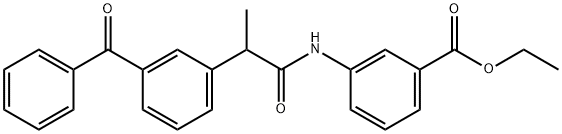 ethyl 3-{[2-(3-benzoylphenyl)propanoyl]amino}benzoate Struktur