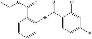 ethyl2-[(2,4-dibromobenzoyl)amino]benzoate Struktur