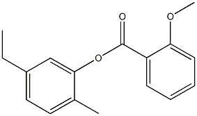 5-ethyl-2-methylphenyl 2-methoxybenzoate Struktur