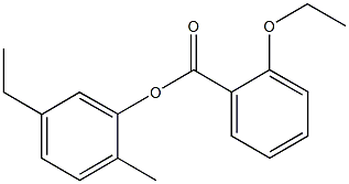 5-ethyl-2-methylphenyl2-ethoxybenzoate Struktur