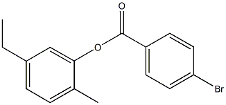 5-ethyl-2-methylphenyl4-bromobenzoate Struktur