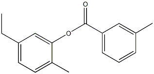 5-ethyl-2-methylphenyl 3-methylbenzoate Struktur