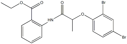 ethyl 2-{[2-(2,4-dibromophenoxy)propanoyl]amino}benzoate Struktur