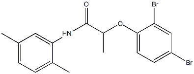 2-(2,4-dibromophenoxy)-N-(2,5-dimethylphenyl)propanamide Struktur