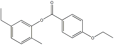 5-ethyl-2-methylphenyl 4-ethoxybenzoate Struktur