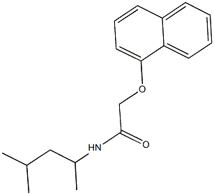 N-(1,3-dimethylbutyl)-2-(1-naphthyloxy)acetamide Struktur