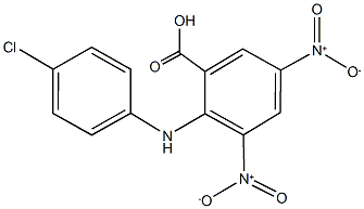 2-(4-chloroanilino)-3,5-bisnitrobenzoic acid Struktur