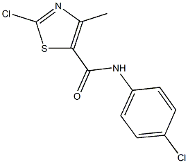 2-chloro-N-(4-chlorophenyl)-4-methyl-1,3-thiazole-5-carboxamide Struktur