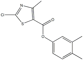 3,4-dimethylphenyl2-chloro-4-methyl-1,3-thiazole-5-carboxylate Struktur