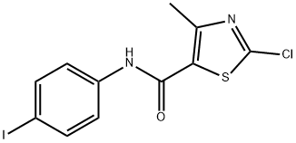 2-chloro-N-(4-iodophenyl)-4-methyl-1,3-thiazole-5-carboxamide Struktur