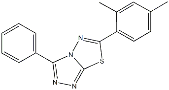 6-(2,4-dimethylphenyl)-3-phenyl[1,2,4]triazolo[3,4-b][1,3,4]thiadiazole Struktur