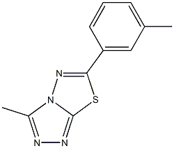 3-methyl-6-(3-methylphenyl)[1,2,4]triazolo[3,4-b][1,3,4]thiadiazole Struktur