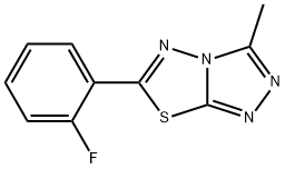 6-(2-fluorophenyl)-3-methyl[1,2,4]triazolo[3,4-b][1,3,4]thiadiazole Struktur