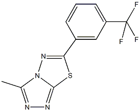 3-methyl-6-[3-(trifluoromethyl)phenyl][1,2,4]triazolo[3,4-b][1,3,4]thiadiazole Struktur