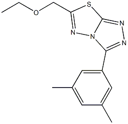 [3-(3,5-dimethylphenyl)[1,2,4]triazolo[3,4-b][1,3,4]thiadiazol-6-yl]methyl ethyl ether Struktur