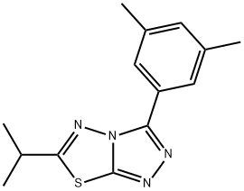 3-(3,5-dimethylphenyl)-6-isopropyl[1,2,4]triazolo[3,4-b][1,3,4]thiadiazole Struktur