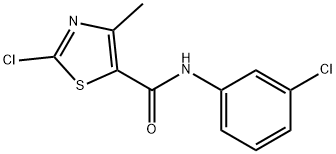 2-chloro-N-(3-chlorophenyl)-4-methyl-1,3-thiazole-5-carboxamide Struktur