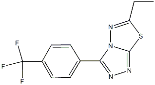 6-ethyl-3-[4-(trifluoromethyl)phenyl][1,2,4]triazolo[3,4-b][1,3,4]thiadiazole Struktur