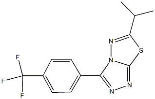 6-isopropyl-3-[4-(trifluoromethyl)phenyl][1,2,4]triazolo[3,4-b][1,3,4]thiadiazole Struktur