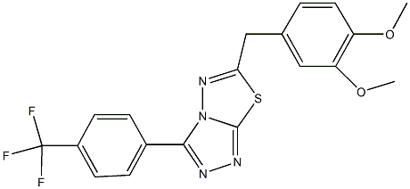 6-(3,4-dimethoxybenzyl)-3-[4-(trifluoromethyl)phenyl][1,2,4]triazolo[3,4-b][1,3,4]thiadiazole Struktur