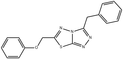 3-benzyl-6-(phenoxymethyl)[1,2,4]triazolo[3,4-b][1,3,4]thiadiazole Struktur