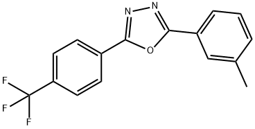 2-(3-methylphenyl)-5-[4-(trifluoromethyl)phenyl]-1,3,4-oxadiazole Struktur